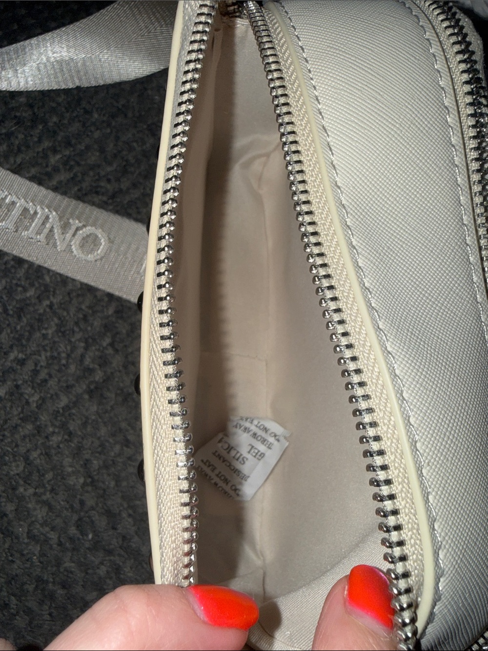 Valentino Orlandi Light Grey  Studded Camera Bag - Picture 8 of 9